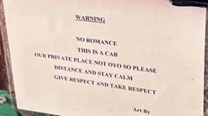 The notice reminds passengers that the auto is not their ‘private space.’ (Photo Credits: Reddit)