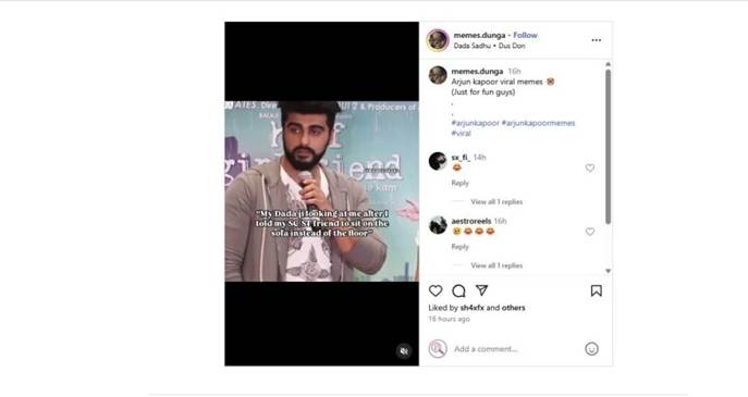 Arjun Kapoor viral meme