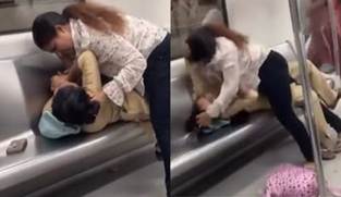 Some passengers tried to intervene and stop the fight. (Photo Credits: X)