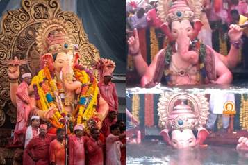 Lalbaugcha Raja Visarjan: 22 घंटे की भव्य यात्रा के बाद लालबाग के राजा ...