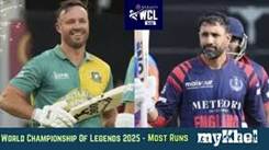 Most Runs in WCL 2025: AB de Villiers ...